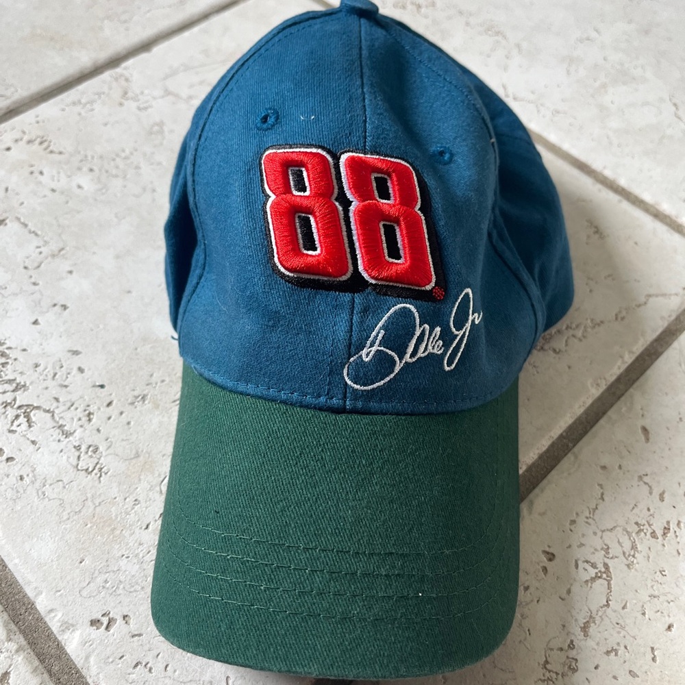 NASCAR Dale Jr 88 Men’s adjustable hat blue green red cotton Kelloggs